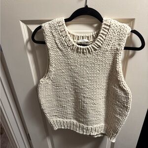 COS Cream Textured Knit Top